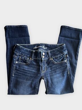 American Eagle Outfitters Artist Capri Jeans Low Rise Dark Wash Y2K Size 00